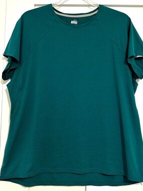 REI Women's Teal Green Short-Sleeve Performance Tee • 1XLarge